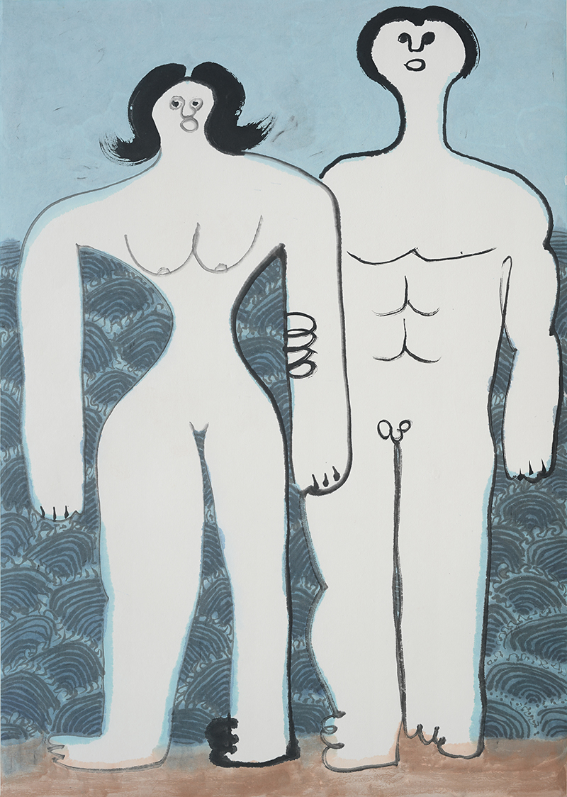 Jang Byeong Eun · Eastbrush · 张炳彥 · nude · ink_and_light_color_on_paper · 1030mm_x_728mm · 2025